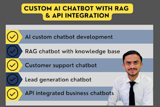 create custom ai chatbot with gpt, rag and API integration