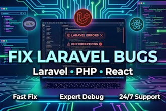 fix laravel bugs errors or issues in your website