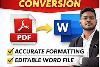 convert PDF to word and do typing or retyping work accurately