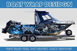 do wrap design boat wrap yacht wrap truck wrap racing car wrap design