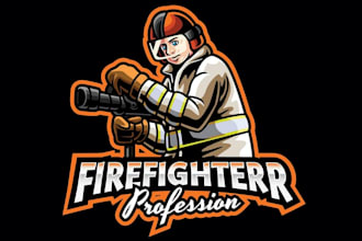 create new style for fire fighter mascot logo design service