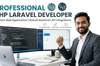 develop a custom laravel web application and API