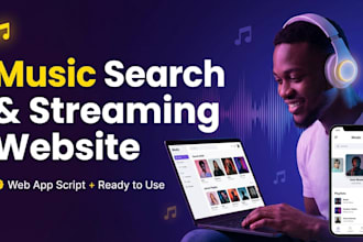 create a web based music search and streaming website