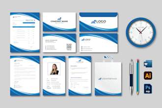 design logo business card letterhead envelope and stationery set