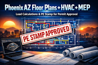 design phoenix az architectural floor plans, hvac duct, mep, load calcs pe stamp