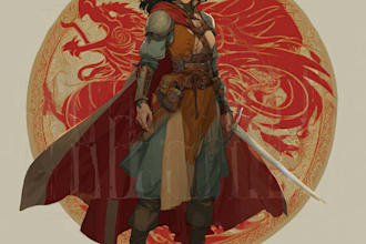 create cinematic realistic full body dnd character art