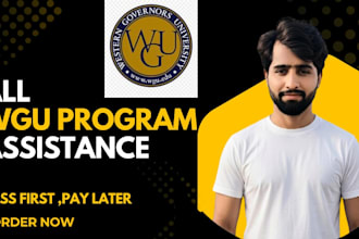 provide wgu study help and tutoring for assessments and courses