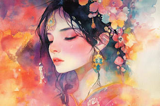 draw original watercolor traditional art