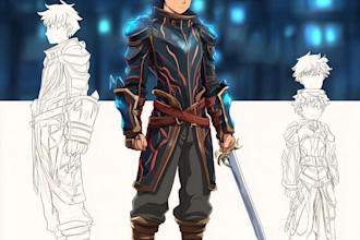 draw dynamic anime character action pose