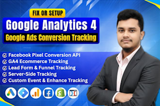 setup ga4, google ads tracking, utm and facebook capi for shopify clickfunnels