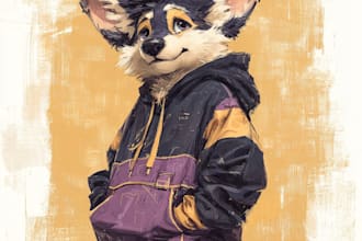 draw your furry art, fursona or anthro character