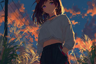 create premium anime character portrait art