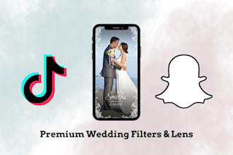 make a custom wedding filter for snapchat and tiktok