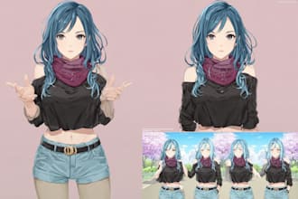 make design visual novel anime character