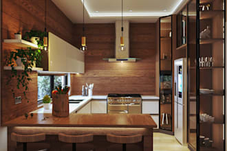 create photorealistic 3d kitchen interior design rendering