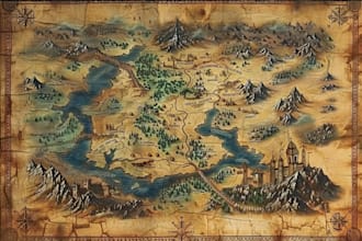 draw fantasy map dnd map rpg fantasy map illustration city map