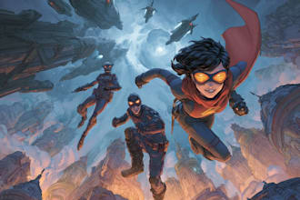 draw you superhero comic art