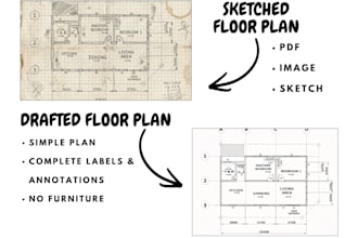 convert PDF, sketch, or image to autocad drawing