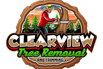 design unique tree removal logo