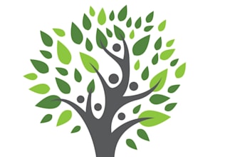 design amazing tree nursery brand logo