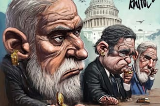 draw political cartoon for news or blog
