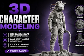 sculpt 3d character for 3d printing miniatures figurines and creatures