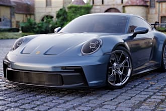 create cinematic 3d automotive car renders