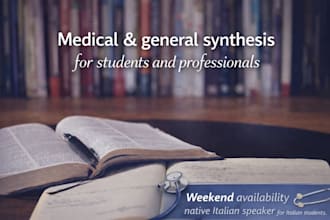 create medical and general summaries in english or italian