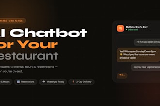 build an ai chatbot for your restaurant or cafe website