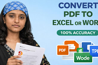 convert PDF to word, excel or google docs