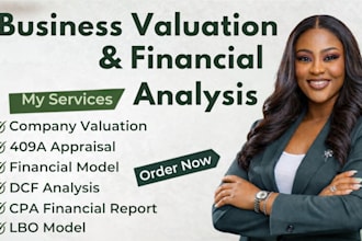 cpa business valuation 409a dcf appraisal report lbo model financial analysis
