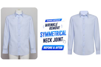 flat lay image editing, ghost mannequin, neck joint, apparel image editing