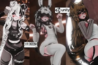 create custom vrchat model, anime vrchat avatar, furry avatar nsfw 3d model