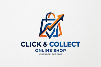 design a modern and unique online shop logo for your brand