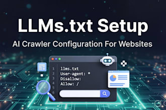 create and optimize llms txt file for ai crawlers to understand your website