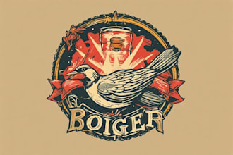 design an original retro badge logo