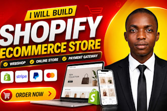 build shopify ecommerce website, webshop, online store with payment gateway