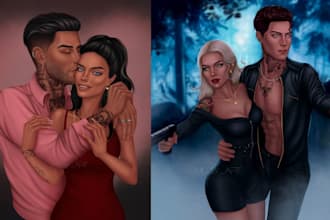 design mafia dark romance book cover couple art novel cover art fantasy romance