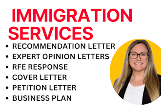 write recommendation letter and expert opinion for eb2 niw eb1a o1 visa