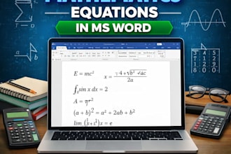 type all math equation professionally in ms word