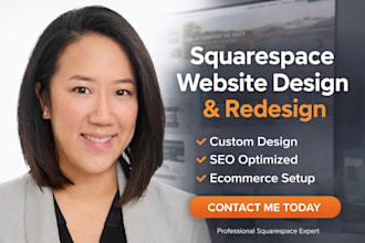 design a modern squarespace website or squarespace redesign