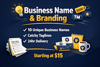 creative business names taglines and website design
