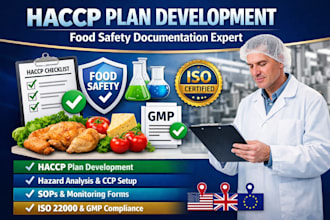 develop a professional haccp plan and food safety documentation