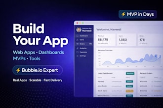 build your bubble io website, bubble app, bubble saas mvp, as a bubble developer