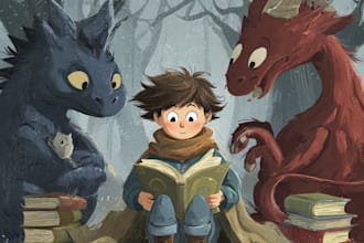 draw fantasy children illustration