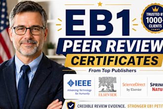 provide genuine peer review ieee or elsevier scopus certificate for eb1 criteria