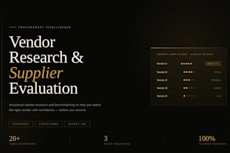 research and compare vendors for your business