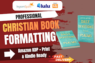 format poetry book, christian book formatting, kdp book and ebook formatting