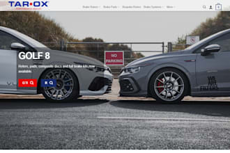 design shopify auto parts store automotive website