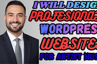 design a professional wordpress website for musicians and music artists music